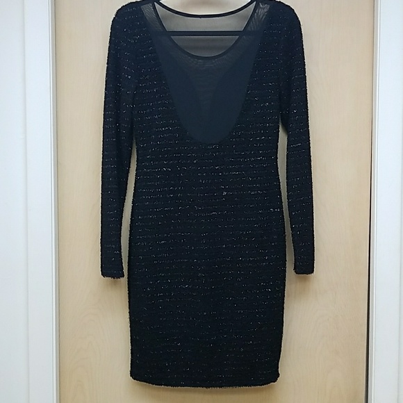 Black Long Sleeved Evening Dress - Picture 4 of 5